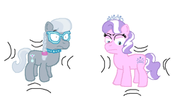 Size: 650x399 | Tagged: safe, artist:theinflater19, imported from derpibooru, part of a set, diamond tiara, silver spoon, deflated, deflation, part of a series