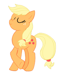 Size: 817x1038 | Tagged: safe, artist:osha, imported from derpibooru, applejack, earth pony, pony, female, mare, missing accessory, simple background, solo, transparent background