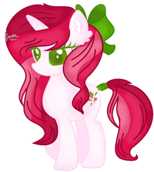 Size: 800x898 | Tagged: safe, artist:galaxie-chan, imported from derpibooru, oc, oc only, oc:sweet burst, pony, unicorn, bow, female, hair bow, mare, simple background, solo, transparent background