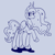 Size: 1280x1270 | Tagged: safe, artist:benja, imported from derpibooru, princess luna, alicorn, pony, crown, female, hoof shoes, jewelry, lidded eyes, lineart, monochrome, raised hoof, regalia, solo, sparkly mane