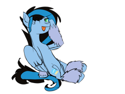 Size: 1600x1200 | Tagged: safe, artist:bluepi-arts, imported from derpibooru, oc, oc only, oc:bluepi, pony, 2019 community collab, derpibooru community collaboration, fluffy, one eye closed, pose, shire, simple background, solo, tongue out, transparent background, wink