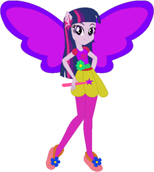 Size: 517x576 | Tagged: safe, artist:selenaede, artist:user15432, imported from derpibooru, twilight sparkle, alicorn, fairy, equestria girls, artificial wings, augmented, barely eqg related, base used, clothes, crossover, element of magic, fairy tale, fairy wings, fairyized, flower, good fairy, magic, magic wand, magic wings, ponied up, purple wings, shoes, sleeping beauty, solo, twilight sparkle (alicorn), wand, winged humanization, wings