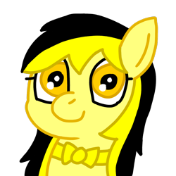 Size: 1000x1000 | Tagged: safe, artist:anonymous, imported from derpibooru, imported from ponybooru, oc, oc:leslie fair, earth pony, pony, /mlpol/, anarcho-capitalism, bowtie, cute, drawthread, female, leslie fair, smiling, taxation
