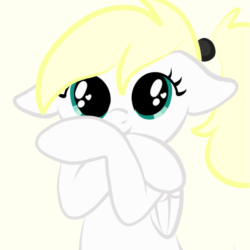 Size: 849x849 | Tagged: safe, artist:lannielona, imported from derpibooru, oc, oc only, oc:luftkrieg, pegasus, pony, animated, aryan, aryan pony, blonde, close-up, covering, cute, face, female, filly, gif, luftkriebetes, nazi, nazipone, show accurate, solo, sparkles