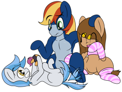 Size: 2048x1536 | Tagged: safe, artist:lefthighkick, derpibooru exclusive, imported from derpibooru, scootaloo, oc, oc:lefthighkick, oc:snapple, oc:spark stone, 2019 community collab, derpibooru community collaboration, armpits, clothes, colt, little socks, male, plushie, scar, simple background, socks, striped socks, tail wag, transparent background, trap