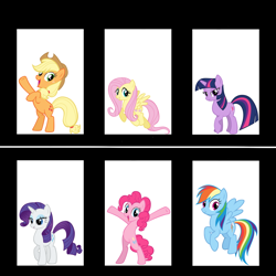 Size: 1024x1024 | Tagged: safe, artist:andoanimalia, imported from derpibooru, applejack, fluttershy, pinkie pie, rainbow dash, rarity, twilight sparkle, blank, custom, mane 6 meme, mane six, meme, template