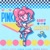 Size: 768x768 | Tagged: safe, artist:branewashpv, artist:theratedrshimmer, imported from derpibooru, pinkie pie, eqg summertime shorts, equestria girls, abstract background, clothes, cute, diapinkes, dress, female, one eye closed, open mouth, pixel art, retro, server pinkie pie, solo, waitress