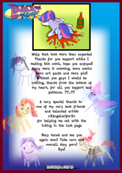 Size: 1302x1835 | Tagged: safe, artist:anibaruthecat, imported from derpibooru, moondancer, starlight glimmer, sunset shimmer, trixie, twilight sparkle, pony, comic:back to magic kindergarten, comic, drawing, engrish, food, french fries, ketchup, misleading thumbnail, not blood, sauce