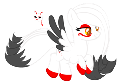 Size: 1024x686 | Tagged: safe, artist:roserooibos, imported from derpibooru, oc, oc:kit, pegasus, pony, female, mare, simple background, solo, transparent background, two toned wings