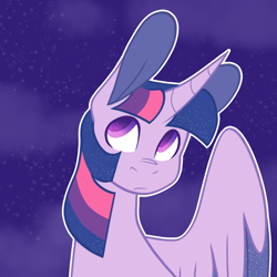 Size: 1024x1024 | Tagged: safe, artist:connorbal, artist:glowfangs, imported from derpibooru, twilight sparkle, alicorn, pony, bust, female, portrait, solo, twilight sparkle (alicorn)