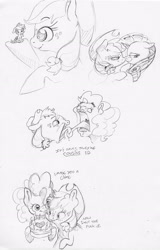 Size: 2248x3508 | Tagged: safe, artist:dilarus, deleted from derpibooru, imported from derpibooru, applejack, pinkie pie, rainbow dash, rarity, earth pony, pegasus, pony, unicorn, applepie, cake, candle, cute, dashabetes, dialogue, diapinkes, emoji, female, food, freckles, french kiss, hat, jackabetes, kissing, lesbian, lineart, mare, monochrome, raribetes, rarijack, shipping, simple background, smol, smoldash, traditional art, vulgar, wat, white background