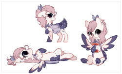 Size: 1856x1138 | Tagged: safe, artist:little-sketches, artist:php146, imported from derpibooru, oc, oc only, oc:eos, pegasus, pony, augmented tail, book, chibi, female, mare, on back, simple background, solo, white background