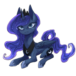 Size: 768x768 | Tagged: safe, artist:watawata_pony, imported from derpibooru, princess luna, alicorn, pony, crown, female, jewelry, mare, regalia, simple background, solo, transparent background