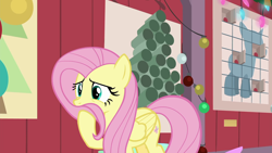 Size: 1280x720 | Tagged: safe, imported from derpibooru, screencap, fluttershy, pegasus, pony, the great escape room, cute, female, mare, shyabetes, solo