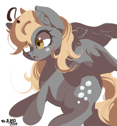 Size: 860x929 | Tagged: safe, artist:tohupo, imported from derpibooru, derpy hooves, pegasus, pony, female, lineless, mare, solo