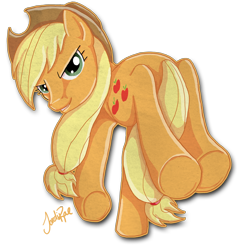 Size: 800x800 | Tagged: safe, artist:themoonfall, imported from derpibooru, applejack, earth pony, pony, bucking, female, mare, rear view, simple background, solo, transparent background