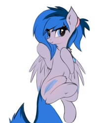 Size: 756x912 | Tagged: safe, artist:twiren, imported from derpibooru, oc, oc only, oc:rennie, pegasus, pony, cute, ponytail, solo