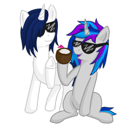 Size: 1200x1200 | Tagged: safe, imported from derpibooru, oc, oc only, 2019 community collab, derpibooru community collaboration, coconut, food, simple background, sunglasses, transparent background