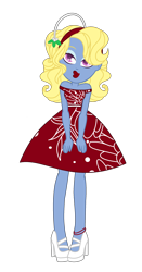 Size: 1465x2797 | Tagged: safe, artist:lavander doodles, imported from derpibooru, oc, oc:azure/sapphire, equestria girls, christmas, clothes, crossdressing, dress, femboy, hearth's warming, holiday, kissing, lipstick, male, mistletoe