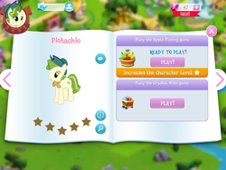 Size: 2048x1536 | Tagged: safe, imported from derpibooru, pistachio, earth pony, pony, error, game screencap, gameloft, rule 63, you had one job