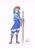 Size: 1600x2264 | Tagged: safe, artist:jurill, imported from derpibooru, rainbow dash, human, alternate hairstyle, alternate universe, bindi, feet, female, humanized, looking at you, sandals, signature, simple background, solo, sword, weapon, white background