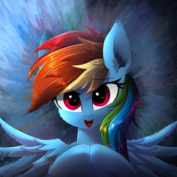 Size: 2000x2000 | Tagged: safe, artist:atlas-66, imported from derpibooru, rainbow dash, pegasus, pony, cute, dashabetes, female, looking at you, mare, smiling, solo