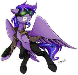 Size: 613x592 | Tagged: safe, artist:quynzel, imported from derpibooru, oc, oc:starshine bomber, cyborg, fallout equestria, alternate timeline, mind control, mind control helmet, pipbuck