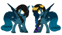 Size: 800x456 | Tagged: safe, artist:t-aroutachiikun, imported from derpibooru, oc, oc only, oc:mystic flare, pegasus, pony, clothes, laurel wreath, male, simple background, solo, stallion, transparent background