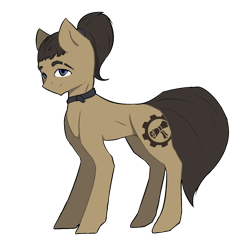 Size: 2000x2000 | Tagged: safe, artist:al1-ce, imported from derpibooru, oc, oc only, oc:sinraal, pony, collar, simple background, solo, transparent background