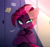 Size: 2526x2374 | Tagged: safe, artist:magnaluna, imported from derpibooru, tempest shadow, pony, unicorn, broken horn, chest fluff, crossed arms, ear fluff, ear piercing, explicit source, eye scar, female, horn, locker, lockers, mare, piercing, post-it, scar, solo, sticky note, tongue out, tongue piercing