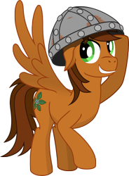 Size: 1752x2386 | Tagged: safe, artist:malte279, imported from derpibooru, oc, oc only, oc:leafhelm, pegasus, pony, 2019 community collab, derpibooru community collaboration, helmet, simple background, solo, transparent background