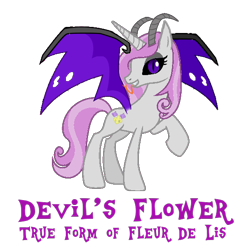 Size: 570x576 | Tagged: safe, artist:trini-mite, deleted from derpibooru, derpibooru exclusive, imported from derpibooru, fleur-de-lis, demon