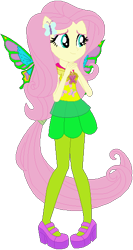 Size: 302x569 | Tagged: safe, artist:selenaede, artist:user15432, imported from derpibooru, fluttershy, fairy, human, equestria girls, base used, clothes, colored wings, cutie mark, cutie mark on clothes, element of kindness, fairy princess, fairy princess outfit, fairy wings, fairyized, green wings, hasbro, hasbro studios, high heels, humanized, jewelry, leggings, multicolored wings, necklace, ponied up, pony ears, princess fluttershy, purple shoes, rainbow wings, shoes, skirt, solo, winged humanization, wings