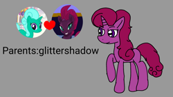 Size: 1920x1080 | Tagged: safe, artist:徐詩珮, imported from derpibooru, glitter drops, tempest shadow, pony, glittershadow, magical lesbian spawn, next generation, offspring, parent:glitter drops, parent:tempest shadow, parents:glittershadow, shipping