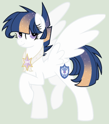Size: 764x874 | Tagged: safe, artist:mlpgalaxyblossom, imported from derpibooru, oc, oc only, oc:astral dawn, pegasus, pony, female, mare, offspring, parent:flash sentry, parent:twilight sparkle, parents:flashlight, simple background, solo