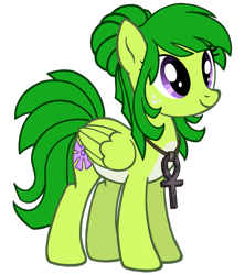 Size: 955x1075 | Tagged: safe, artist:mamidulugo, imported from derpibooru, oc, oc only, oc:midori kuroba, pegasus, pony, ankh, egyptian, egyptian pony, female, freckles, mare, simple background, solo, transparent background, vector