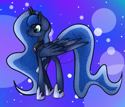 Size: 600x512 | Tagged: safe, artist:chazmazda, imported from derpibooru, princess luna, pony, ethereal mane, female, mare, solo, starry mane