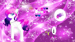 Size: 1024x576 | Tagged: safe, artist:crystalraimbow, imported from derpibooru, oc, oc only, oc:emily star shine, pegasus, pony, female, mare, reference sheet, solo