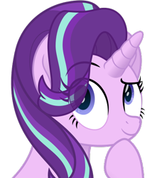 Size: 492x523 | Tagged: safe, artist:itspeahead, artist:peahead, imported from derpibooru, starlight glimmer, pony, unicorn, eye clipping through hair, female, movie accurate, solo, thinking