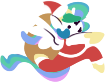 Size: 105x83 | Tagged: artist needed, safe, imported from derpibooru, princess celestia, semi-anthro, christmas, clothes, costume, hat, holiday, hoof shoes, picture for breezies, santa costume, santa hat, santa sack, simple background, transparent background