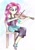 Size: 1066x1530 | Tagged: safe, artist:astevenamedwolf, imported from derpibooru, fluttershy, equestria girls, chair, clothes, female, lidded eyes, musical instrument, simple background, sitting, smiling, solo, traditional art, violin