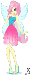 Size: 641x1605 | Tagged: safe, artist:sparkling-sunset-s08, imported from derpibooru, fluttershy, fairy, human, equestria girls, clothes, crossover, fairy wings, fairyized, hasbro, hasbro studios, high heels, humanized, magic winx, rainbow s.r.l, shoes, sleeveless, sparkly wings, winged humanization, wings, winx, winx club, winxified