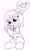 Size: 1474x2429 | Tagged: safe, artist:zemer, imported from derpibooru, oc, oc only, oc:sweet corn, pony, banana, clothes, confused, food, hoof hold, monochrome, sitting, solo