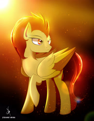 Size: 2924x3776 | Tagged: safe, artist:zidanemina, imported from derpibooru, oc, oc only, oc:wildfire, pegasus, pony, female, large wings, mare, solo, wings