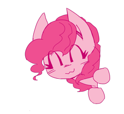 Size: 1114x1024 | Tagged: safe, artist:temmie720, imported from derpibooru, pinkie pie, earth pony, pony, :3, cute, diapinkes, eyes closed, female, happy, smiling, solo