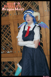 Size: 3456x5184 | Tagged: safe, artist:krazykari, imported from derpibooru, princess ember, human, clothes, cosplay, costume, irl, irl human, maid, miss kobayashi's dragon maid, photo, solo