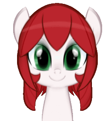 Size: 427x480 | Tagged: safe, artist:jessy, imported from derpibooru, oc, oc:palette swap, earth pony, pony, tumblr:ask palette swap, animated, bust, emofuri, female, gif, looking at you, mare, simple background, smiling, transparent background