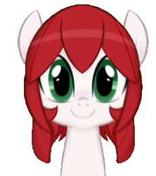 Size: 250x281 | Tagged: safe, artist:jessy, imported from derpibooru, oc, oc:palette swap, earth pony, pony, tumblr:ask palette swap, animated, bust, emofuri, female, gif, looking at you, mare, simple background, smiling, transparent background