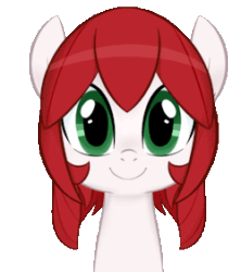 Size: 250x281 | Tagged: safe, artist:jessy, imported from derpibooru, oc, oc:palette swap, earth pony, pony, tumblr:ask palette swap, animated, bust, emofuri, female, gif, looking at you, mare, simple background, smiling, transparent background