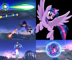 Size: 1000x837 | Tagged: safe, artist:alphamonouryuuken, imported from derpibooru, twilight sparkle, alicorn, pony, my little pony: the movie, female, mare, mii, mii fighters, mii gunner, simple background, smiling, solo, super smash bros., super smash bros. 4, super smash bros. ultimate, twilight sparkle (alicorn)